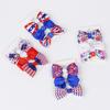 New Arrivals 3 Pieces Kids National Day Threaded Hair Clips of United States Hair Accessories for Kids