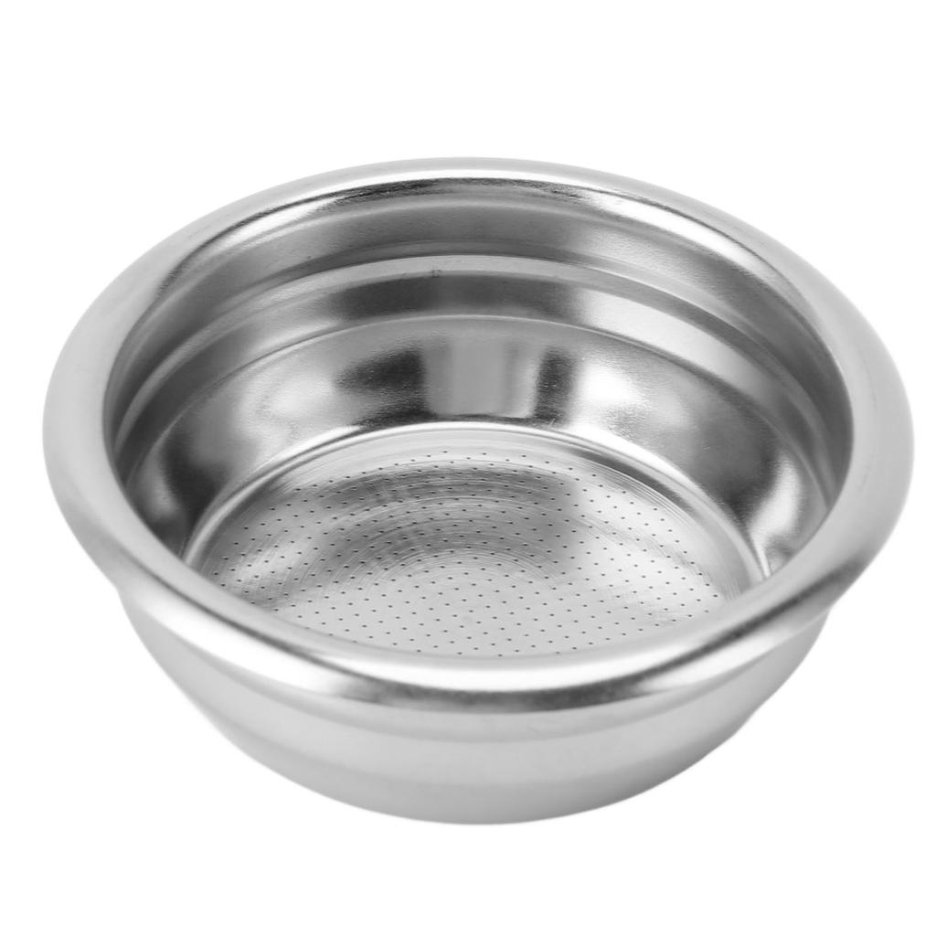 2PCS Coffee Portafilter Basket 58mm Stainless Steel 2 Cups Single Layer Filter Basket for Portafilte