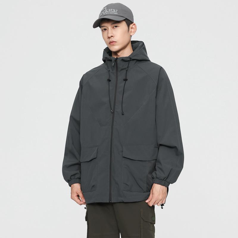 Mountain Jacket Men's and Women's Autumn Tooling Wind Single Clothes Loose Coat Couple Outdoor Windproof Waterproof Hooded Jacket