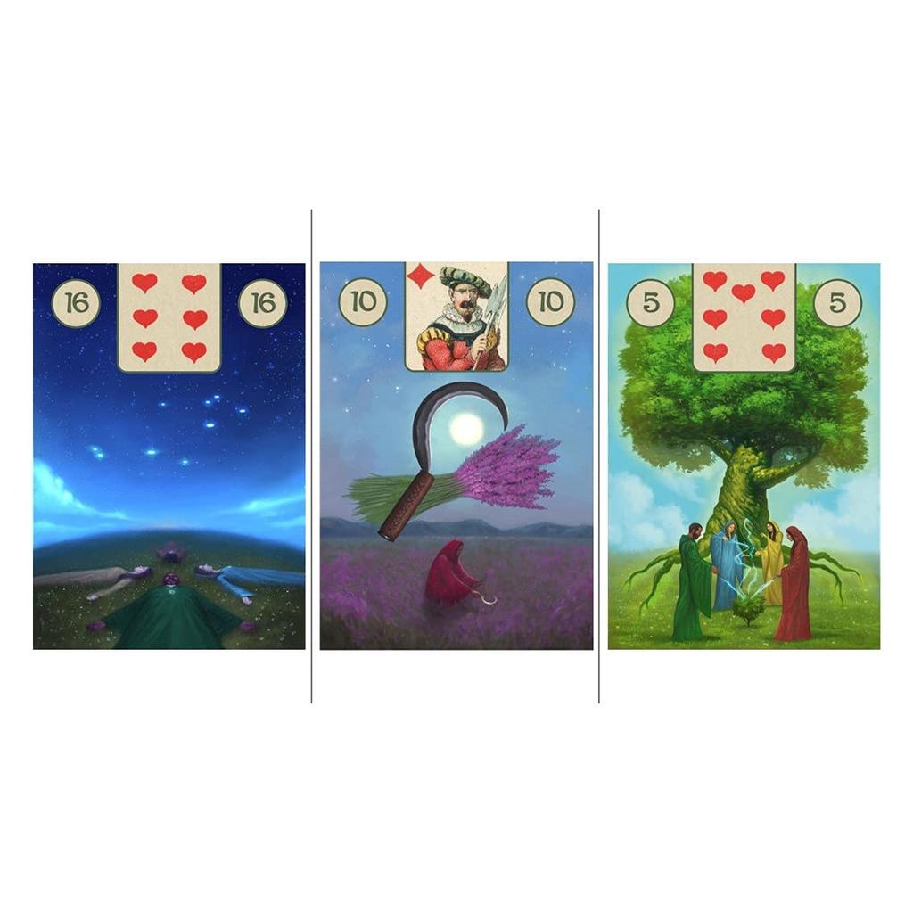 Kancharo Lenormand Cards, 36-Piece Tarot Card Set [Pagan Lenormand Oracle] Includes Japanese Lenormand Card Instructions & Pouch (Authentic)