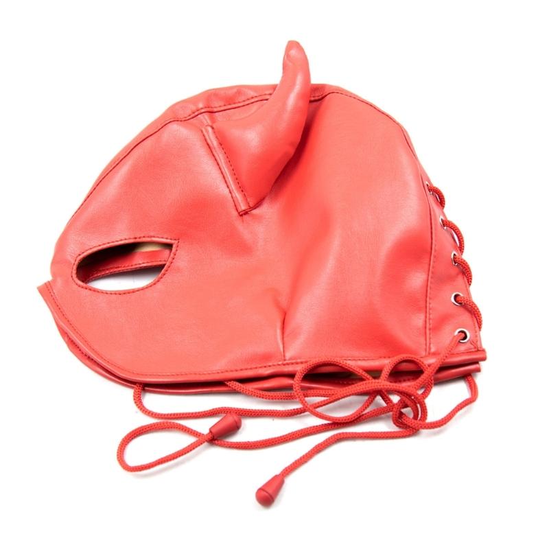 ПУ Капюшон Черная Маска на Голову Ролевая Маска Неизвестность Тайна Флирт Игра