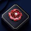 Rich Peony Brooch High-End Female Luxury Temperament Pearl Corsage Elegant Versatile Pin Suit Accessories