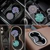 Vaincre 4 Pack 2.56" Car Coasters For Drinks Absorbent, Mandala Ceramic Cup Holder Coaster For Your Car With Fingertip Grip, Removable Cute Auto