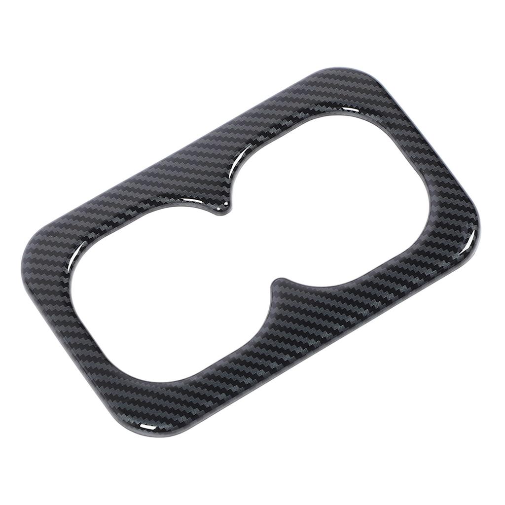 Накладка на подстаканник задней консоли, отделка из углеродного волокна, рамка панели подстаканника для воды на заднем сиденье