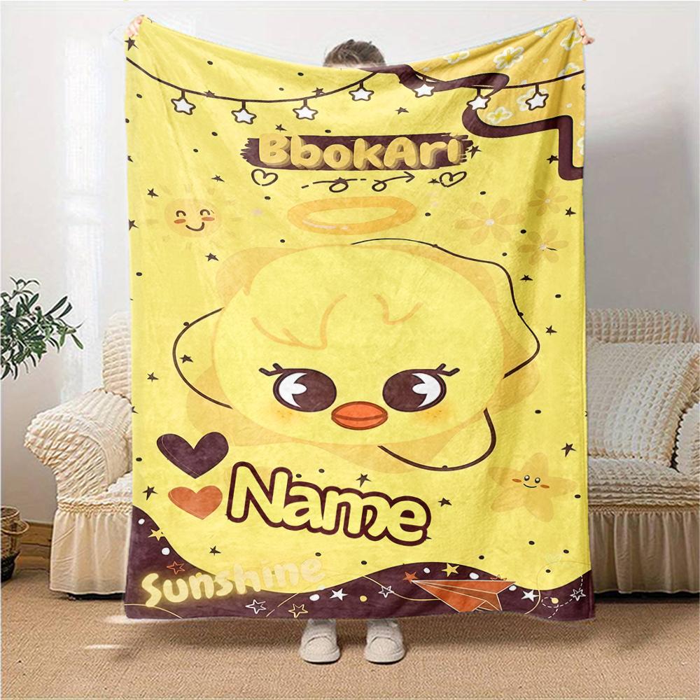 Custom Name Name Cute Animal Friends Party Blanket For Couch Bed Plush Cozy Fuzzy Blanket Super Soft Warm Blankets For Fall And Winter 091640