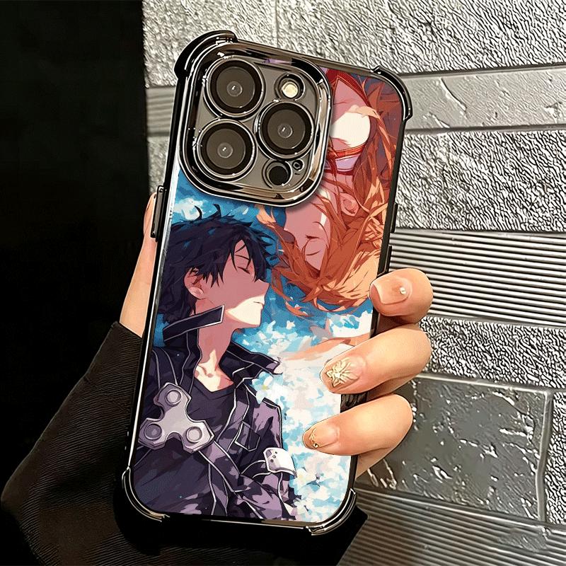 Мягкий чехол для телефона с аниме Sword Art Online для iPhone 15 16 17 Air 14 Pro Max 16E Plus 13 12 Mini Покрытие Защита от падения Fundas