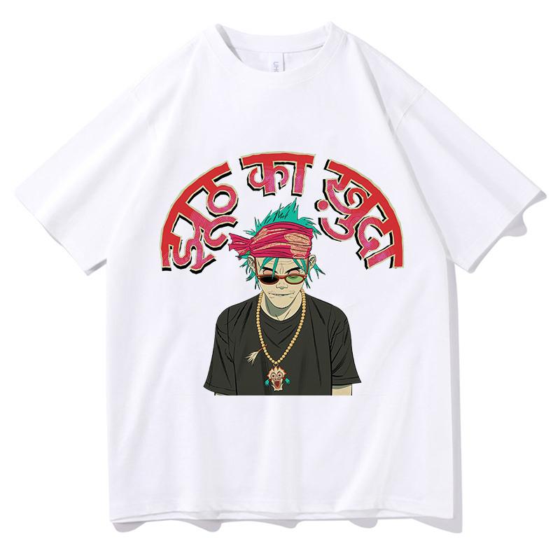 Gorillaz IDLES The God of Lying Cotton T-shirt Unisex T-Shirts Vintage Summer O-Neck Short Sleeve Pure Cotton T-Shirt Streetwear