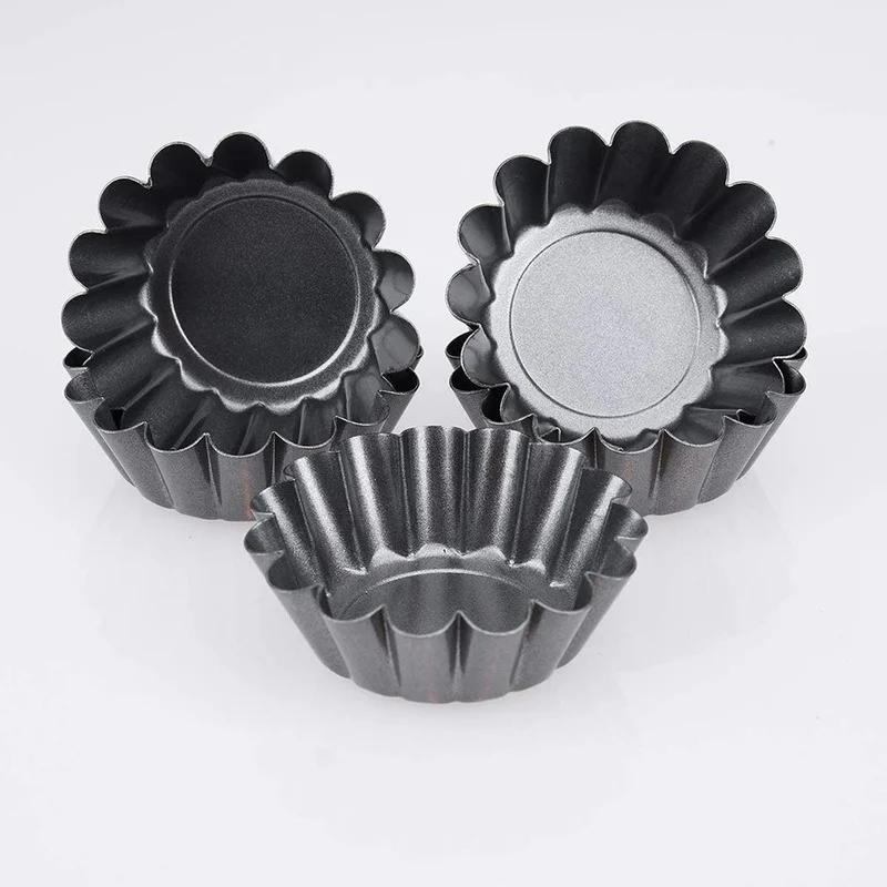 5 шт. форм для кексов, антипригарные без запаха, высокоуглеродистая сталь, экологически чистая форма для яичного тарта для домашней выпечки