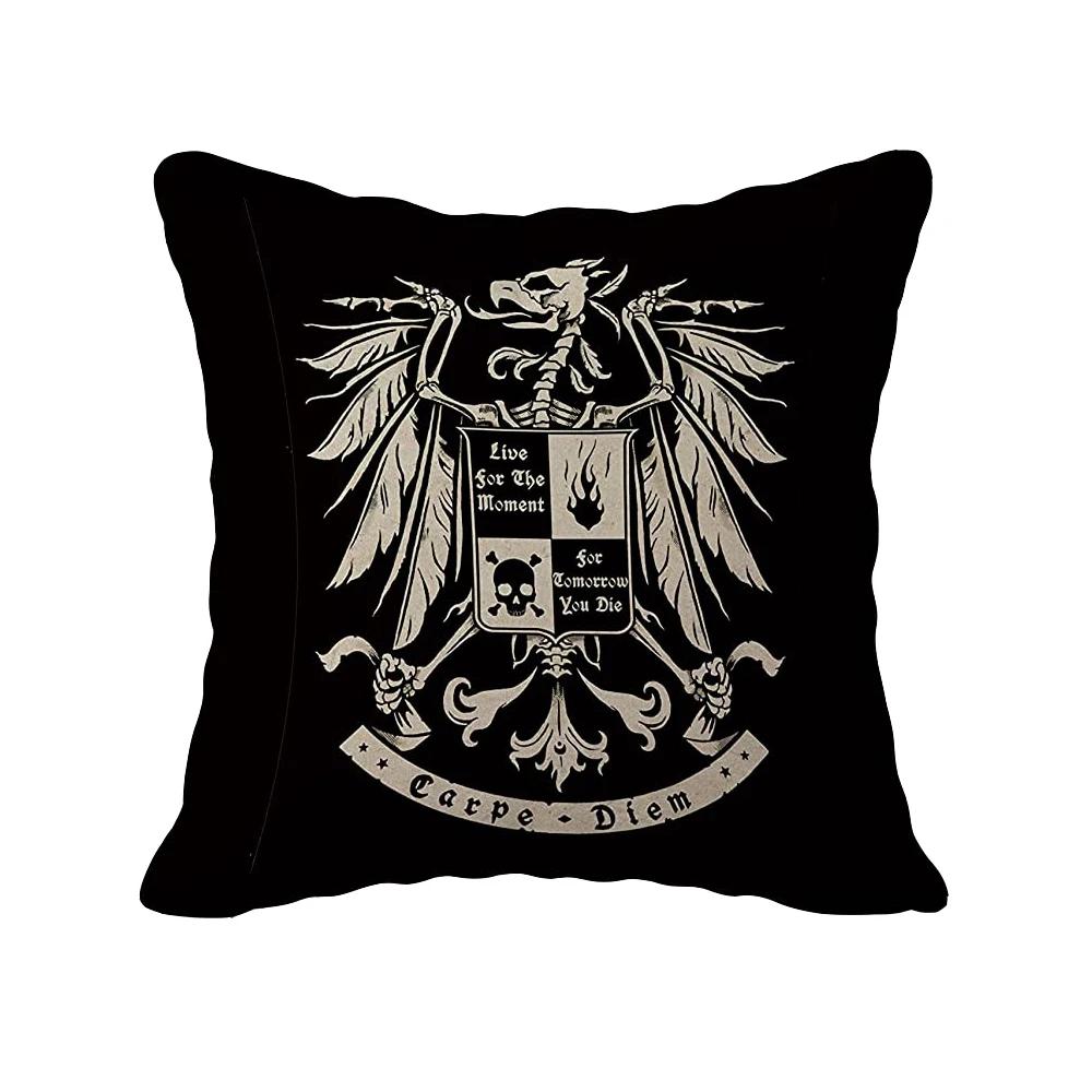 Ужасный скелет художественный принт узор наволочка для подушки домашняя гостиная диван украшение подушка