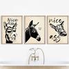 Funny Bathroom Nice Ass Quote Sign Pictures Prints Vintage Donkey Poster Wall Art Canvas Painting for Toilet Bathroom Decor