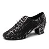 Suede Modern Jazz Dance Shoes Women's  Girls' Shining Dance Shoes Teacher Practice Dance Shoes Anti Slip Mid Heel 5CM