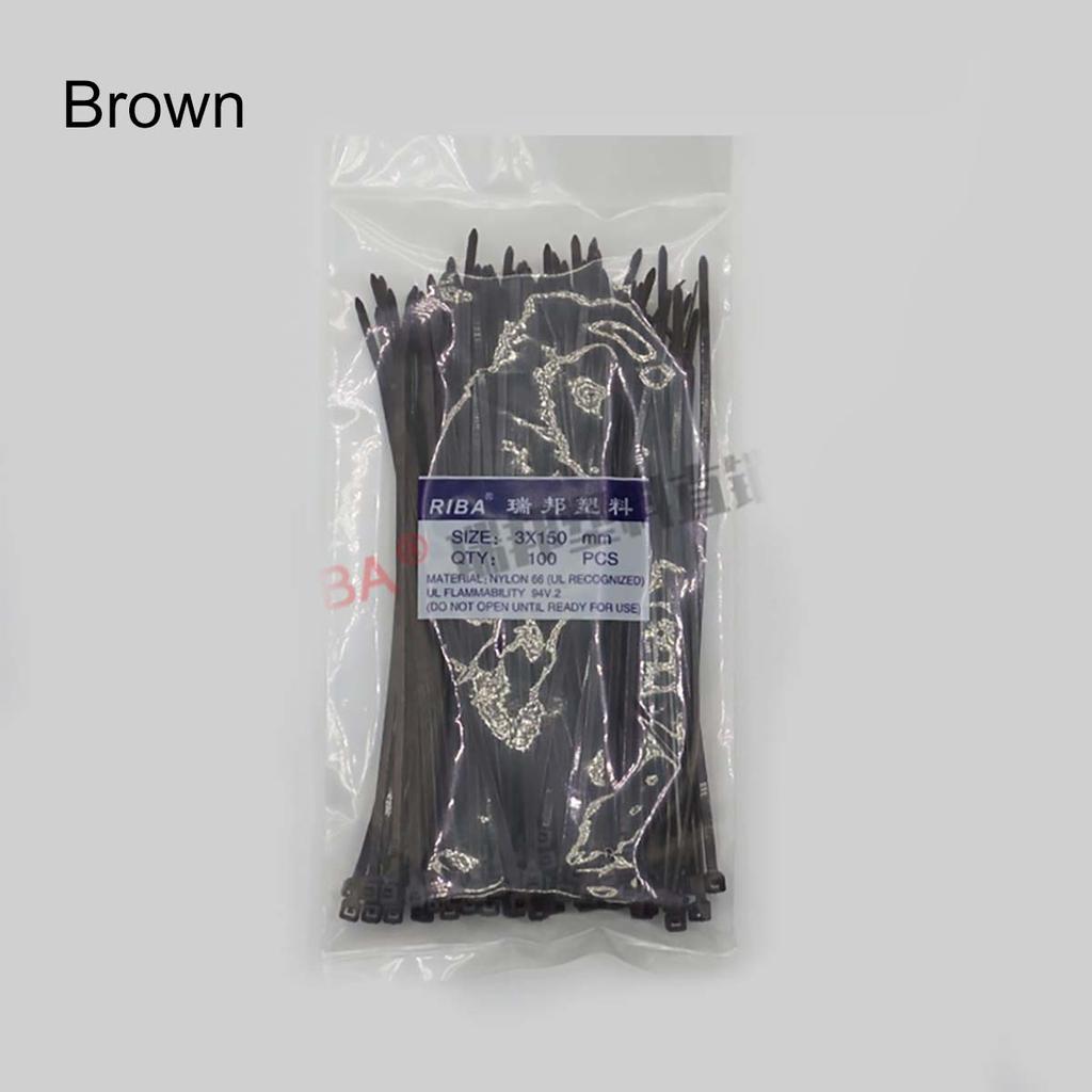 100pcs Self-locking Nylon Small Cable Ties Width 2.0mm 3x150mm Zip Tie Wire Cords Fastens Red Yellow Blue Brown Black White Grey