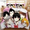 Комплект постельного белья Haikyuu, 3D-печатный волейбол для мальчиков, мультяшный аниме-пододеяльник, комплект роскошного постельного белья для детей, подарок, декор для дома