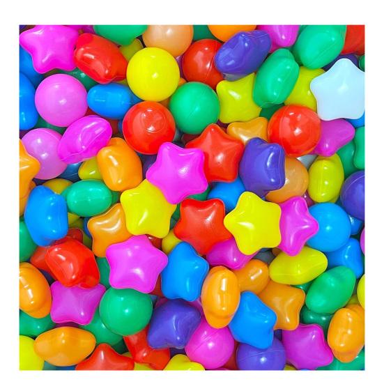 100Pcs Ocean Ball Pit Balls Safe Star Balls for Playrooms Sensory Perception Toys