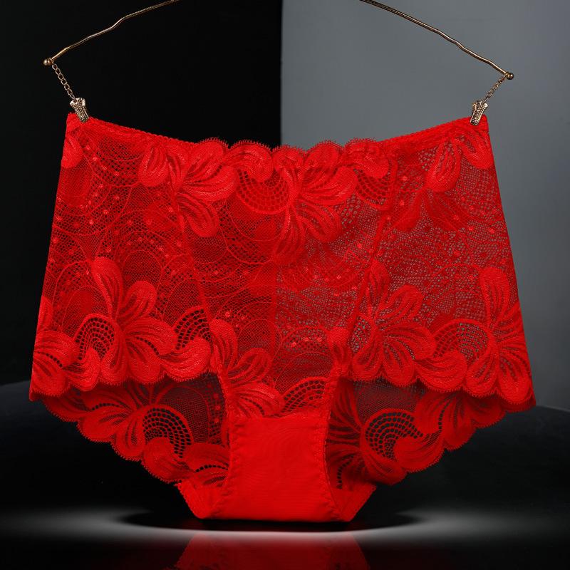 45-150 кг Женские кружевные трусики больших размеров Сексуальные трусы с высокой талией Бесшовное нижнее белье с эффектом пуш-ап Женское кружево Цветы Сетка Дышащие трусики