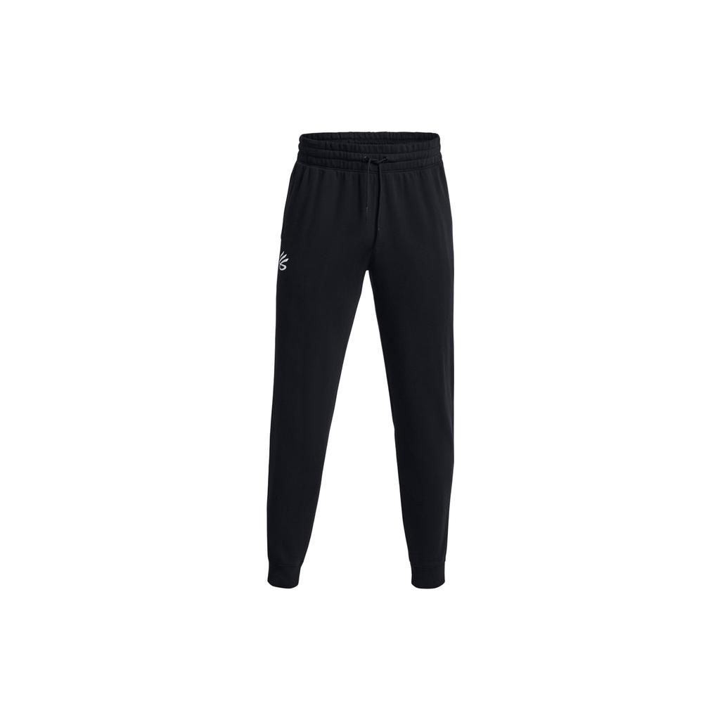 Under Armour Curry Splash Fleece-Lined Warm Drawstring Joggers Men Bottoms Black 1380838-001