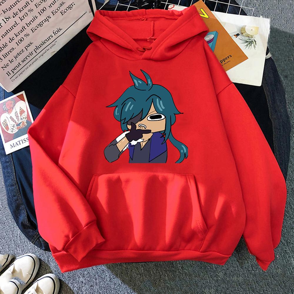 Kaeya Genshin Impact Толстовка женская мода с длинным рукавом свитшоты с круглым вырезом уличная одежда мужские повседневные топы в стиле Харадзюку с открытым миром для приключенческих игр