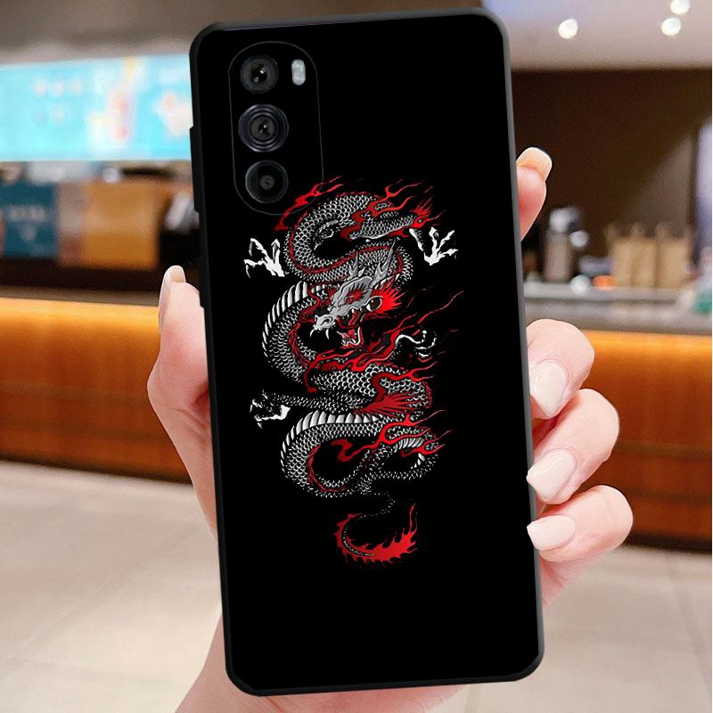 Чехол для телефона Motorola Edge 50 40 Pro 60 50 40 30 Ultra Neo Fusion Moto G85 G72 G53 G54 G84 G13 G32 Dragon