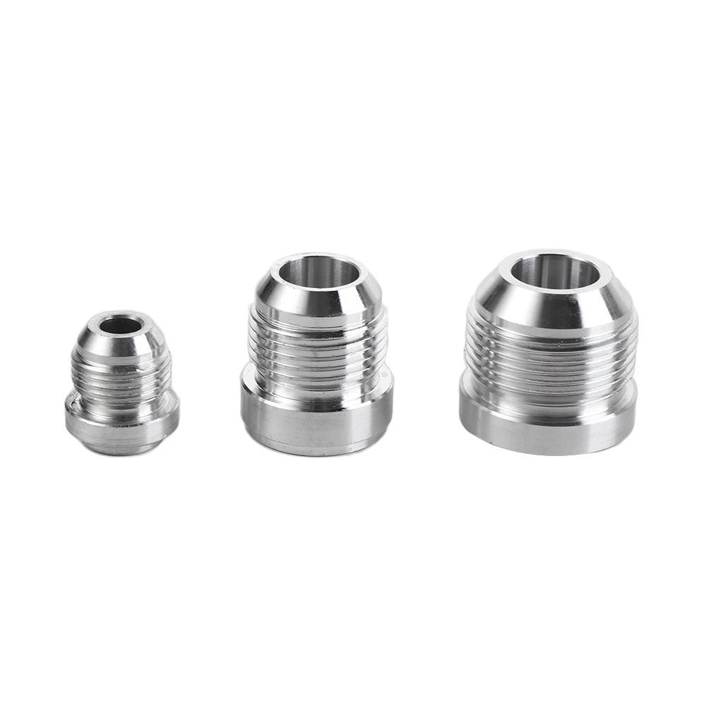 External Thread Straight Male Weld Fitting Adapter Aluminum Weld On Fittting Bung Nut  Oil Pipe