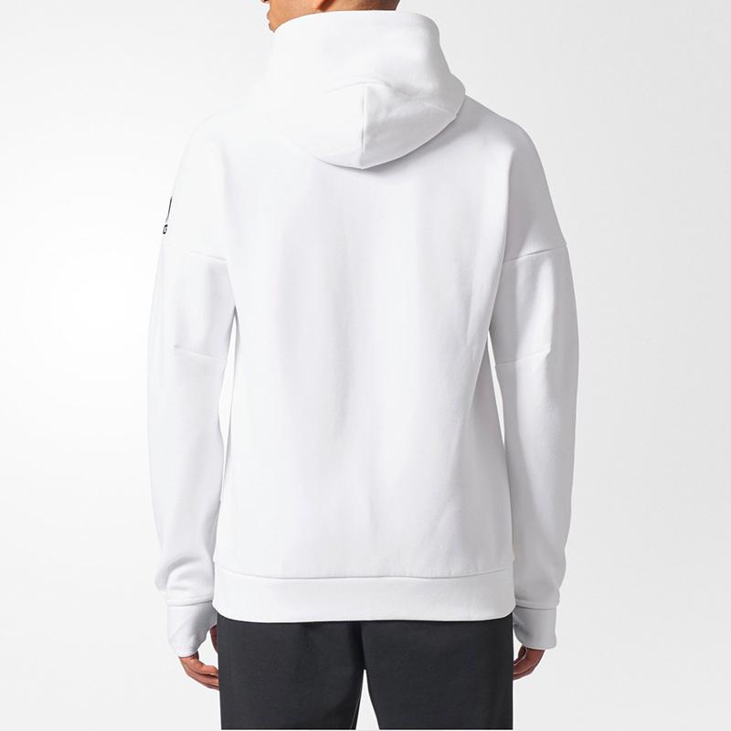 Adidas Вязаная куртка с капюшоном с логотипом Мужские куртки белые CD6277