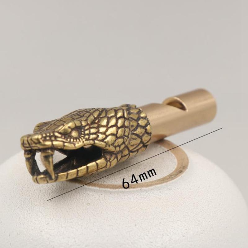 Copper Wild Boar Rhino Eagle Boa Lion Wolf Kirin Lizard Keychain Pendants Outdoor Referee Whistle Vintage Wild Survival Whistles