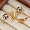 Медные Геометрические Круглые Серьги Металлические Серьги Капля Воды Корейский Стиль Аксессуары