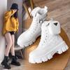 2024 Women's British Style Thick-Soled Lace-Up Round Toe Martin Boots