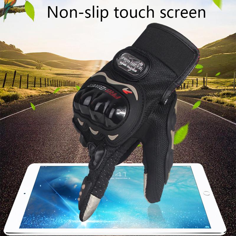 Breathable Motorcycle Gloves Full Finger Touch Screen Compatible Moto Racing Protective Gloves for Bicycle And Summer Use