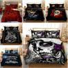 3D Skull Duvet Quilt Cover Gothic Bedding Set Single Double King Pillow Cases
