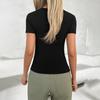 Women's Summer Solid Color Casual Slim Fit Solid Color Pullover Short Sleeve Top
