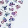 Fragrant Dreamy Purple-Gold Floral Embossed Nail Stickers