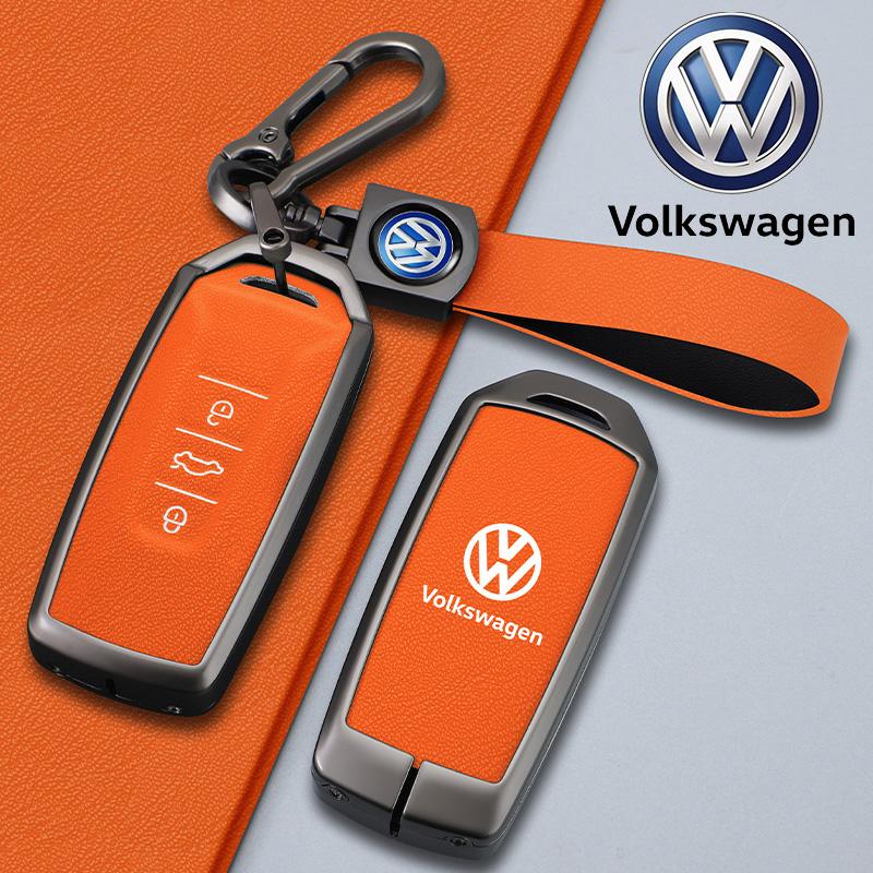 2026 Горячий Для VW VOLKSWAGEN Сплав Цинка Кожаный Чехол-Брелок Для Автомобильного Пульта ДУ Защитный Держатель Оболочка Для VW Volkswagen Touareg 2019 20