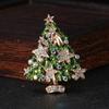 Рождественская брошь со стразами, портативные антикоррозийные ювелирные изделия, устойчивые к коррозии, высококачественная блестящая форма рождественской елки
