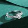 Tancise Classic 925 Sterling Silver  Zircon Ring Ladies Jewelry Wedding Promise Party Gift
