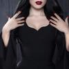 GMXIA Хэллоуин Morticia Adams Spirit Длинное черное платье Adams Family Vintage Gothic Длинные платья