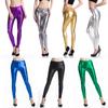 Women's Leggings Shiny Metallic Print High Waisted Disco Pants Leggings