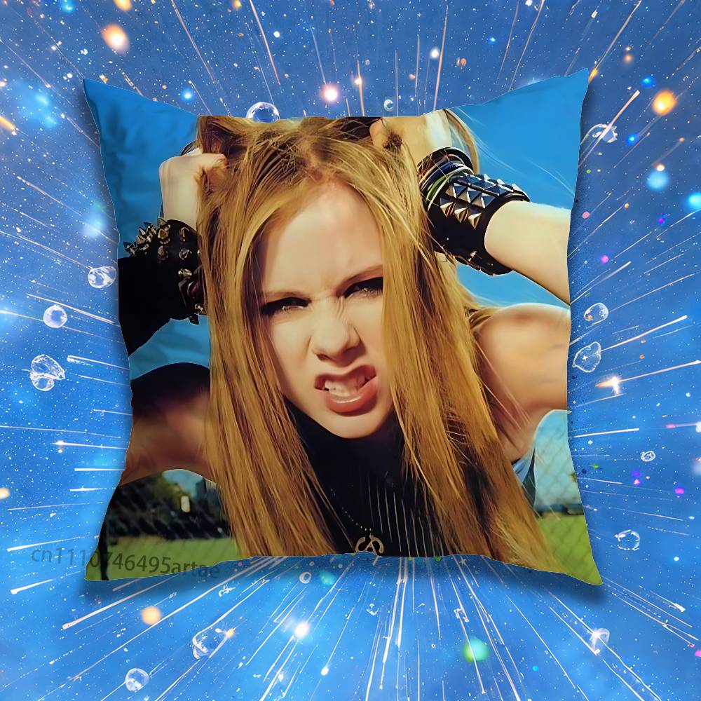 AAvril Punk LLavigne Pillow for Sofa Seat Chair DecorativeModern Home Decor Print Throw Cushion