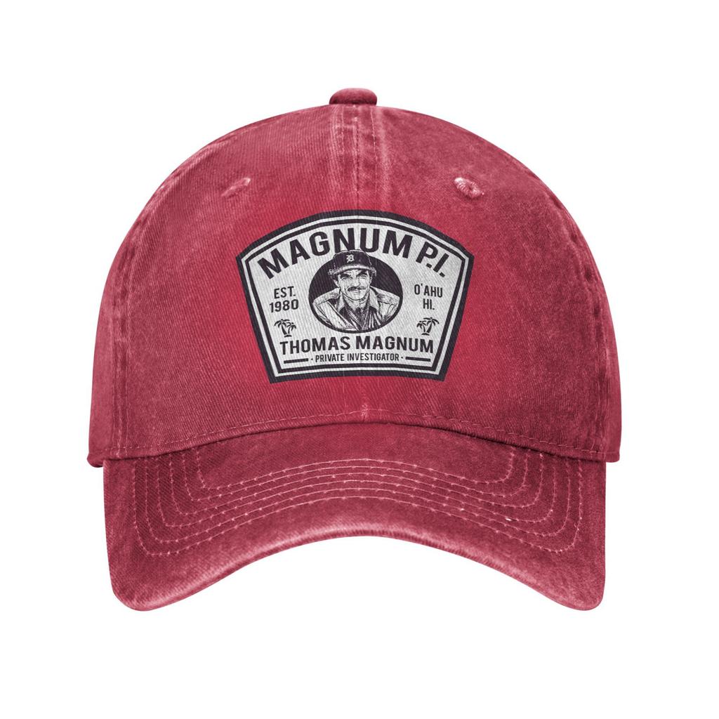 Magnum-PI Shield TV Series Baseball Caps Casual Distressed Washed Thomas Magnum Sun Cap Unisex Outdoor Workouts Adjustable Hat