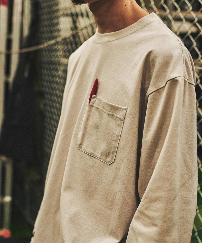 GORDON MILLER Унисекс Длинный рукав VIBTEX Размер 0 Размер S Светло-серый 1767067 Футболка WORKS_UTILITY (Эквивалент JP)