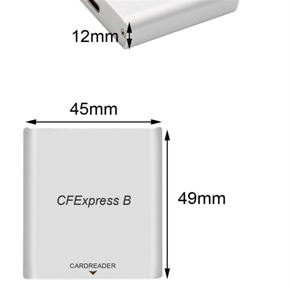 Кардридер из алюминиевого сплава для карты памяти CFexpress Type B USB 3.1 Gen2 10 Гбит/с