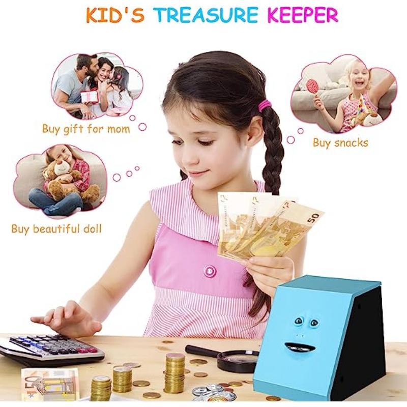 Новинка Face Bank Coin Eating Savings Bank Kids Money Saving Collection Piggy Bank Money Coin Saving Bank for Children Toys Gift
