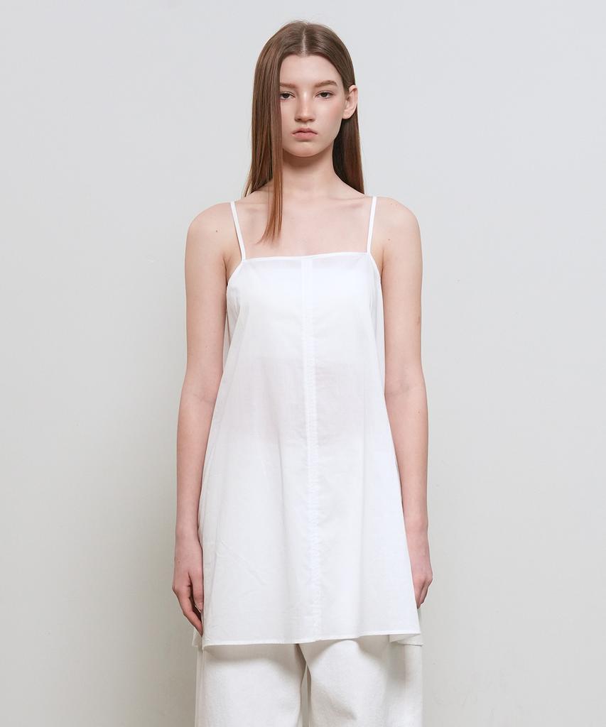 General Idea Cotton Sleeveless Dress [White] / Gf2Lop508