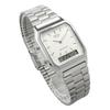 Casio AQ-230A-7D/AQ230A-7D Ana-Digi Metal Belt Silver Silver Dial Unisex Watch Wristwatch