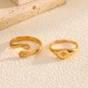 Plain Ring Taigang Open Ring Titanium Steel Does Not Fade Women's Niche Personality Ring Gold High-end Jewelry