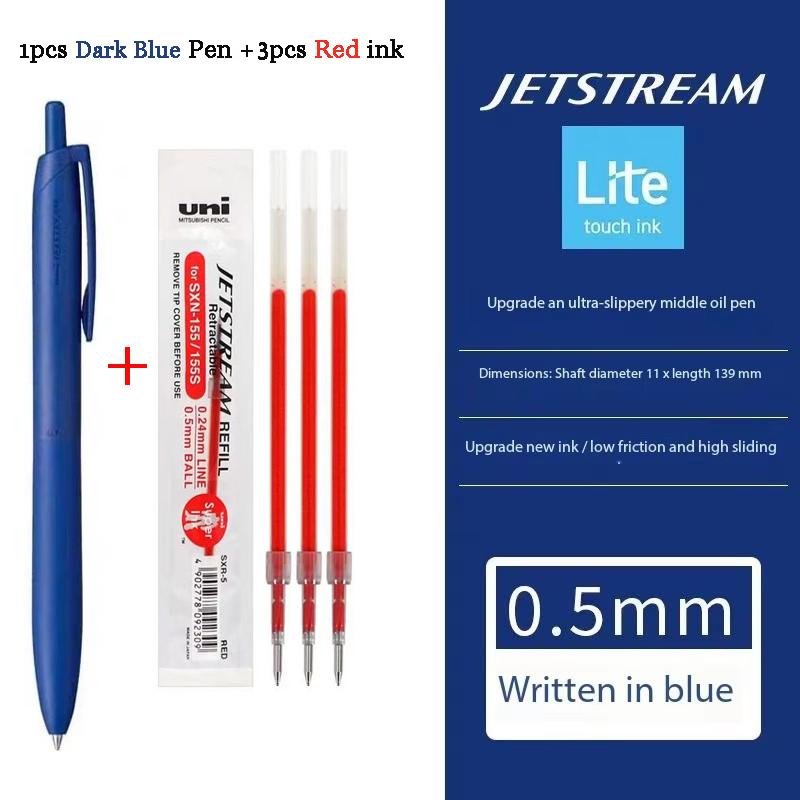 Японские Канцелярские Принадлежности Uni-ball Jetstream Lite Touch Гелевая Чернильная Ручка SXN-LS-05/07 Роллербол Обратно в Школу Плавное Письмо