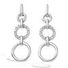 [F6232] - Silver Earrings 'Sissi' Silver White (rhodium Plated) - 30x10 Mm