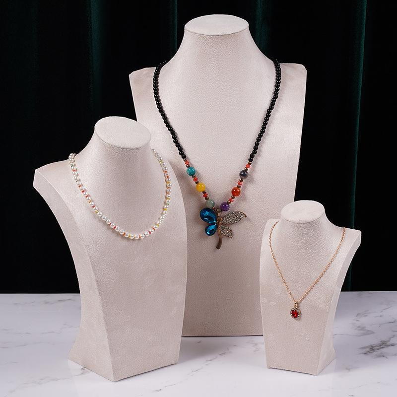 Бархатная стойка для демонстрации ювелирных изделий, стойка для демонстрации ювелирных изделий, элегантная стойка для демонстрации ожерелий, реквизит для демонстрации ювелирных изделий