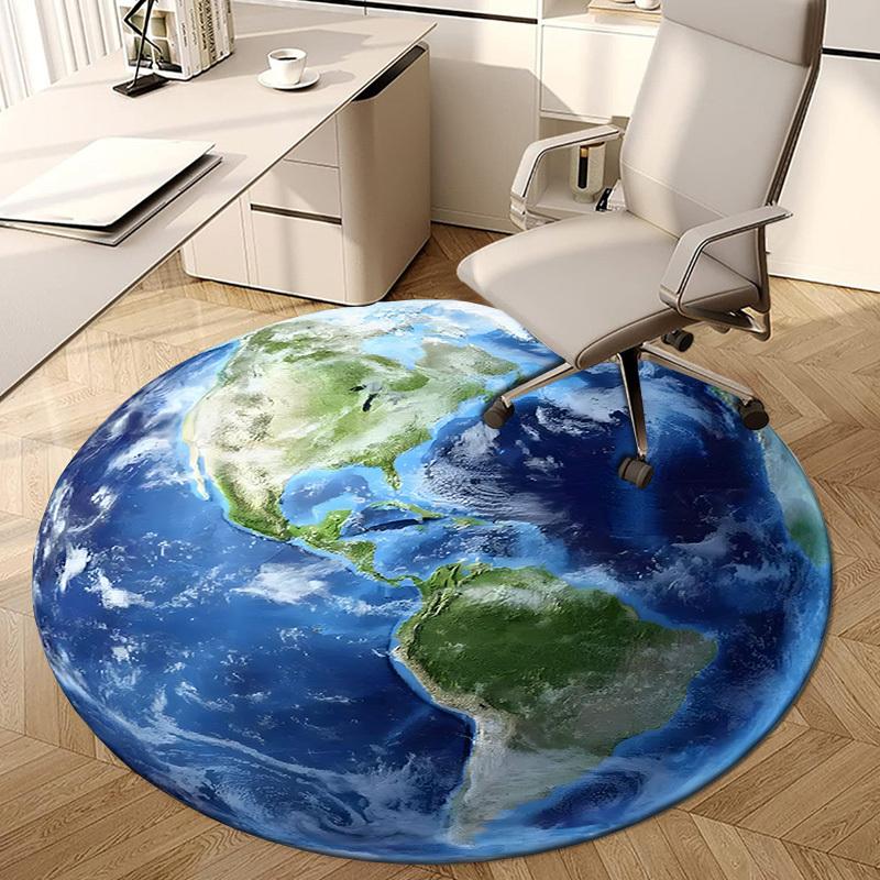 1pc Office Carpet Chair Mats Earth from Space: Americas Perfect for Decorating Office Chairs, Living Rooms, Or Bedrooms