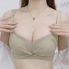 Бюстгальтер из тайского латекса для женщин, сверхплотный, немагнитный, со сборками, без косточек, с защитой от провисания