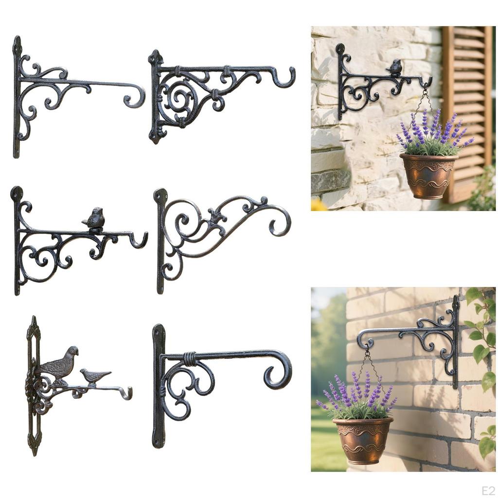Hanging Flower Pot Plant Hook Wall Mount Bird Feeder Hanger for Fence